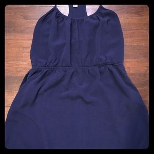 Strapy flowy Navy Blue Mini Dress
